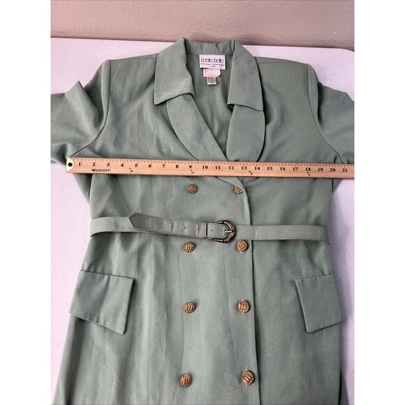 Vintage Leslie Belle Women’s Green Mint Double Breasted Dress Size 14 Secretary‎ - Picture 13 of 16